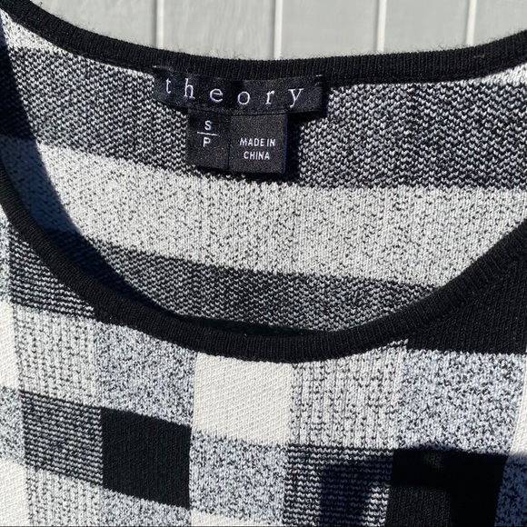 Theory Checkered Knit top, Small - Picture 6 of 13